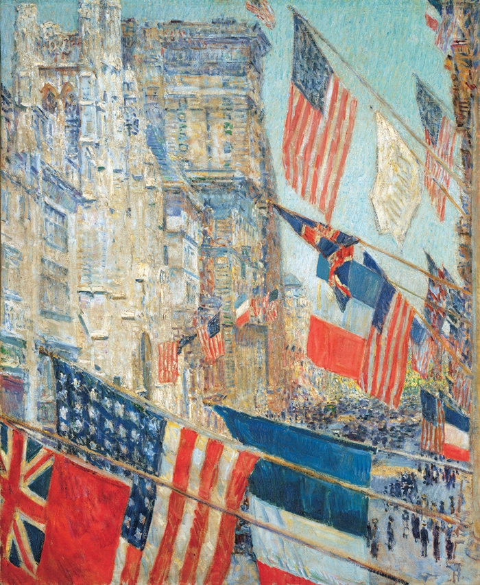 700x852 Childe Hassam Flag Series La Serie Delle Bandiere Tutt'Art - Famous American Flag Painting