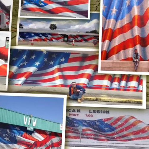 500x500 Famous American Flag Murals - Famous American Flag Painting