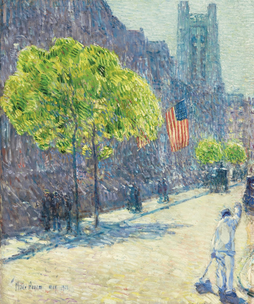 857x1024 Jennifer Jacobsen On A Childe Hassam Flag Painting Christie'S - Famous American Flag Painting