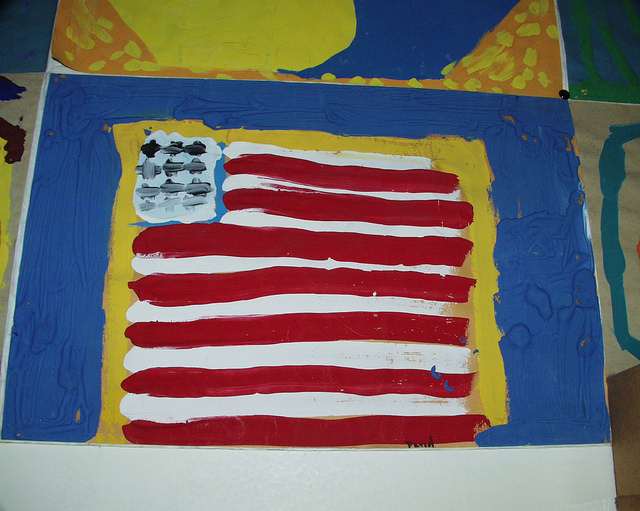 640x511 American Flag Painting Sharing 227078 - Famous American Flag Painting