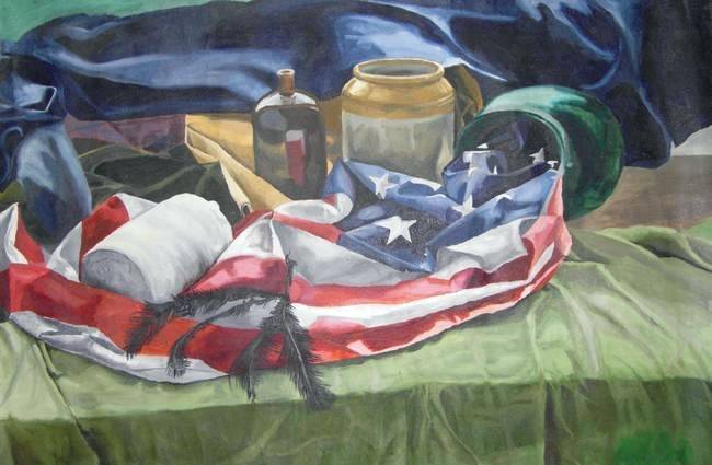 650x425 American Flag Painting Art Artist Corporate Art Task Force - Famous American Flag Painting