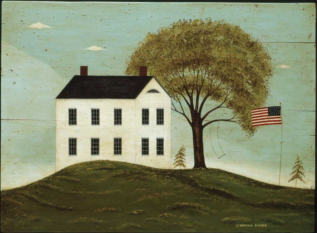1024x754 American Folk Art Paintings By Warren Kimble - Famous American Flag Painting