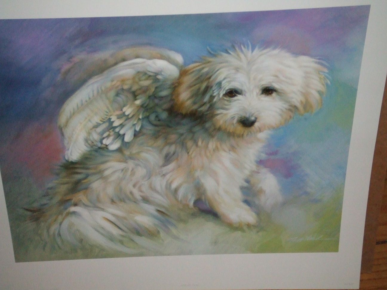1296x972 Angel Dog By N A Noel Famous Amish Artist Ebay N.a. Noel - Famous Amish Painting