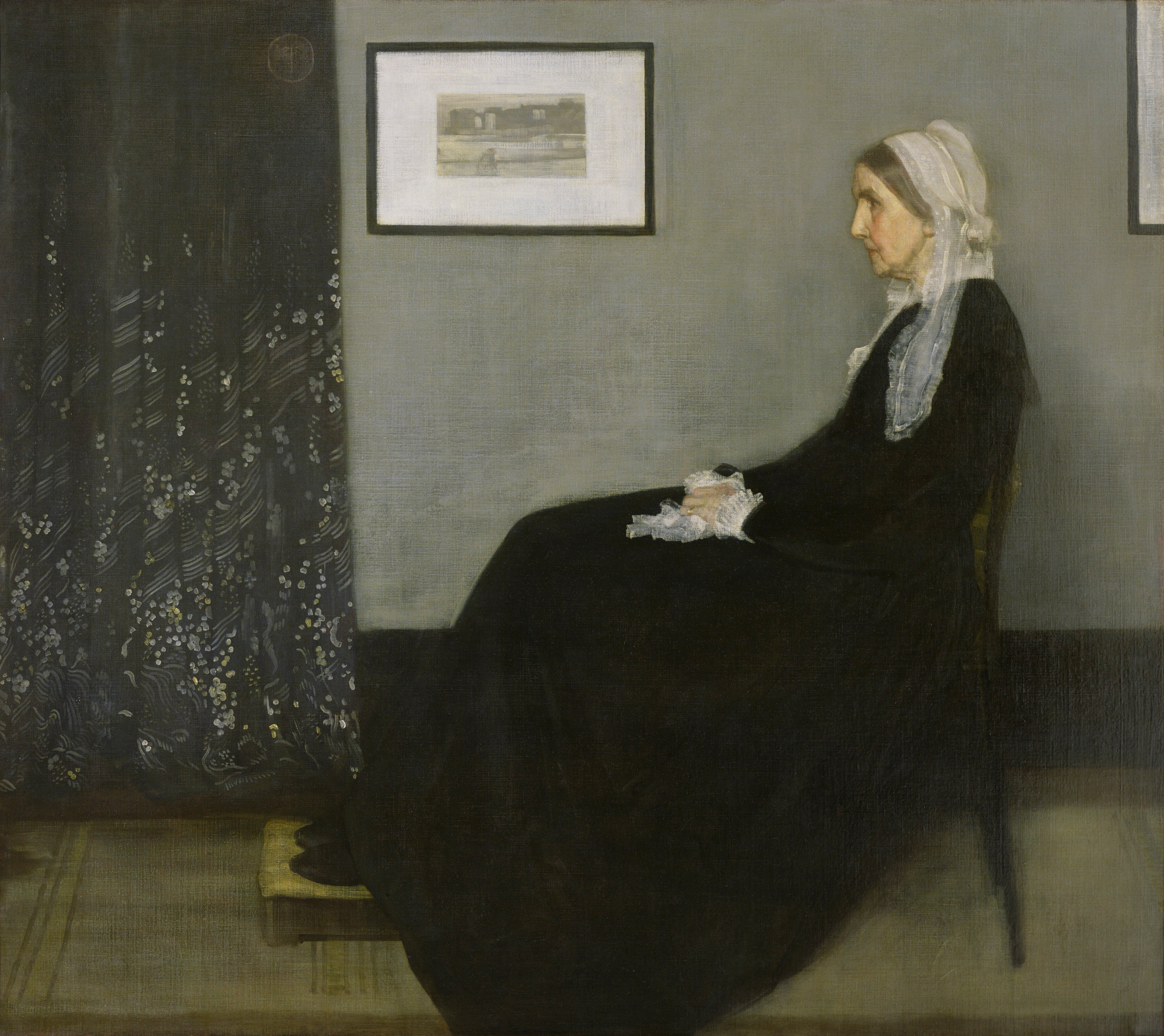 5897x5247 Whistler's Mother - Famous Amish Painting
