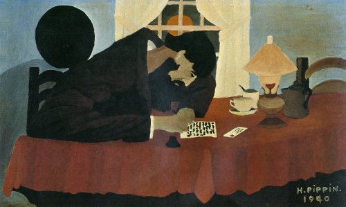 500x299 Amish Letter Writer, 1940 - Famous Amish Painting