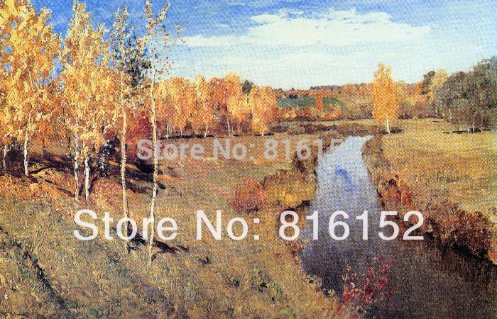 700x450 Russian Paintings Golden Autumn Famous Oil Painting Wall Art Decor - Famous Autumn Painting