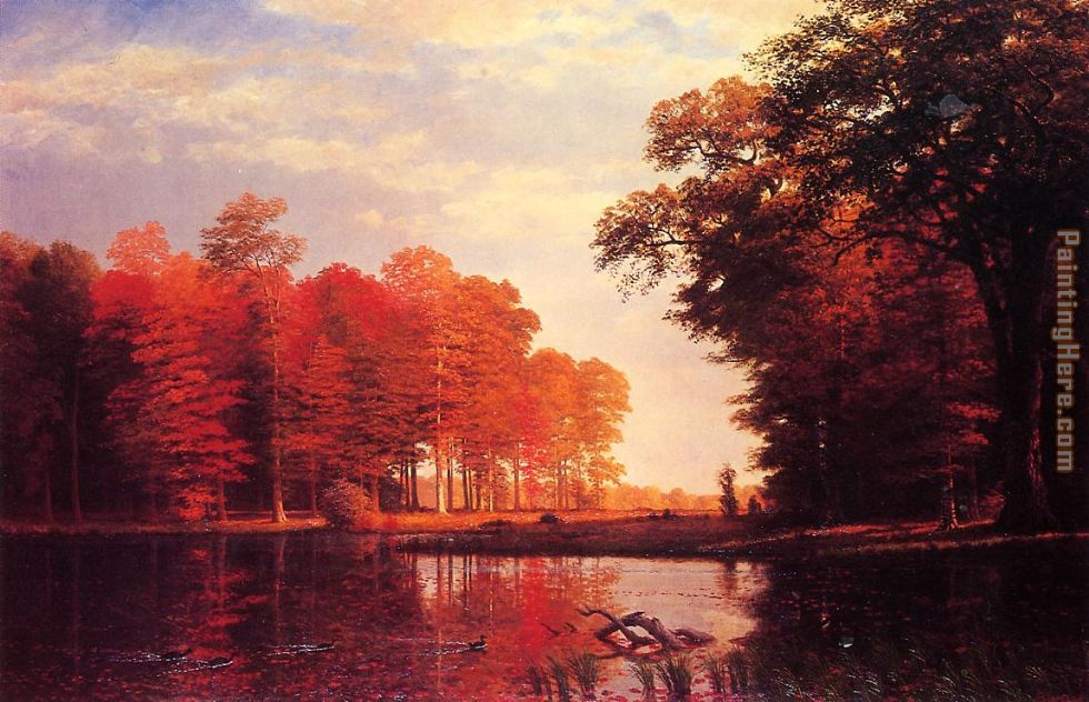 980x632 Albert Bierstadt Autumn Woods Painting Anysize 50% Off - Famous Autumn Painting