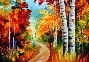 300x210 Autumn Paintings By Famous Artists Leonid Afremov, Oil On Canvas - Famous Autumn Painting