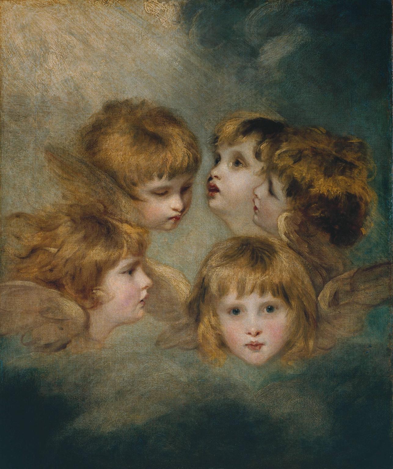 1287x1536 A Child's Portrait In Different Views - Famous Baby Angel Painting