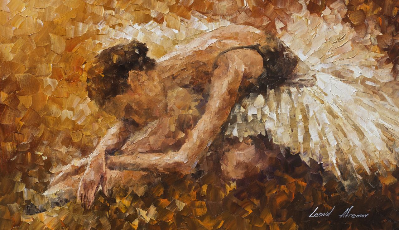 1280x738 Leonid Afremov, Paint, Oil, Impressionism, Abstract, Ballet - Famous Ballerina Painting