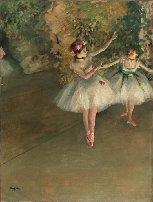 528x700 Edgar Degas, Two Dancers On A Stage - Famous Ballerina Painting Degas