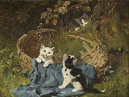 450x336 Cats In Art - Famous Black Cat Painting