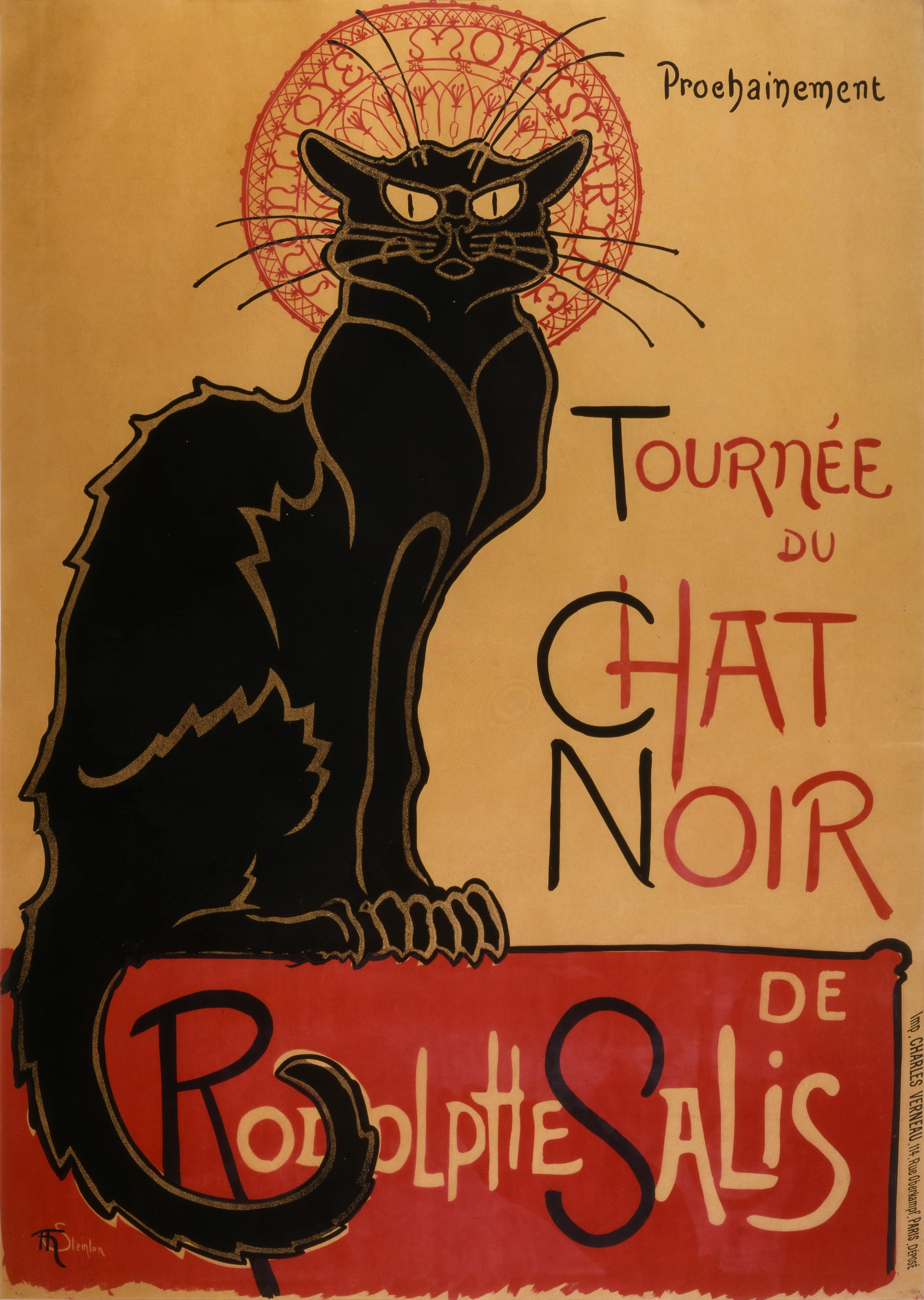 2378x3345 Le Chat Noir - Famous Black Cat Painting