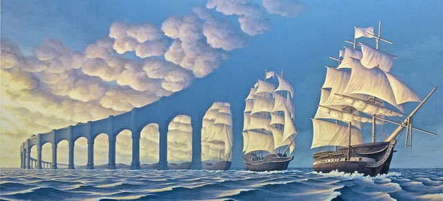 640x290 23 Mind Bending Paintings By Canadian Artist Rob Gonsalves - Famous Boat Painting