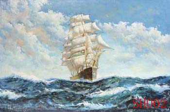 350x232 Seascape Boats Nautical Painting Handmade Oil Paintings - Famous Boat Painting