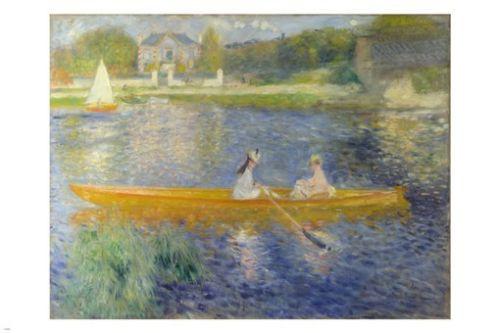 500x333 Auguste Renoir Famous Boating Painting Fine Art Poster 24x36 Hot - Famous Boat Painting