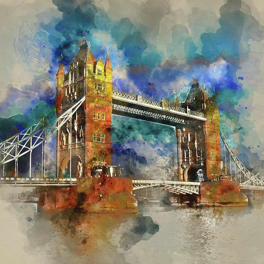 London painting. Лондон Тауэрский мост акварель. Тауэрский мост Лондон живопись. Тауэрский мост Импрессионизм. Лондон Тауэрский мост картины акварелью.