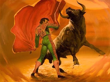 432x323 Filebull Fighter.jpg - Famous Bull Painting