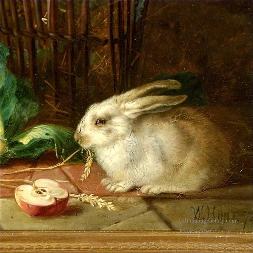 830x830 Famous rabbit paintings Rabbit Seated In Snow 3 Bunny Thick - Famous Bunny Painting