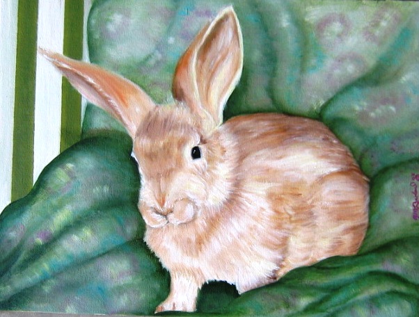 602x456 Hanna The Bunny Paw Print Artists - Famous Bunny Painting