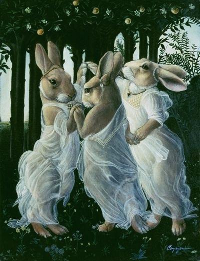 400x521 Bunny Art Shipping Bunny Rogers Artist Tehno - Famous Bunny Painting