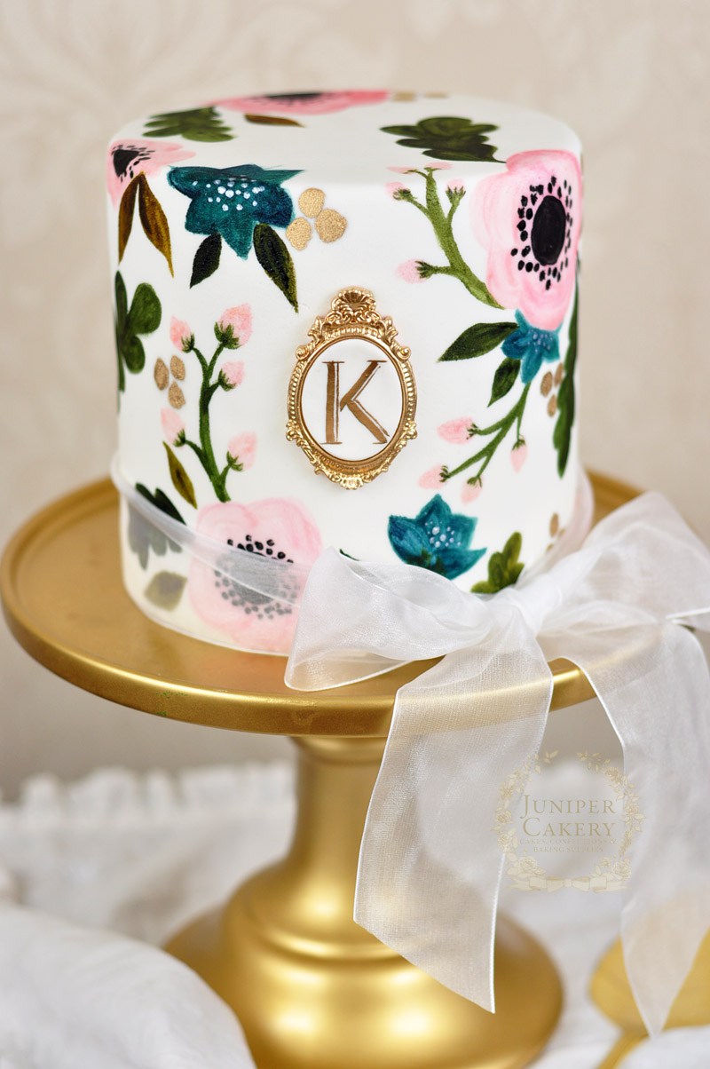 800x1204 Hand Painted Rifle Paper Co. Inspired Wedding Cake! - Famous Cake Painting