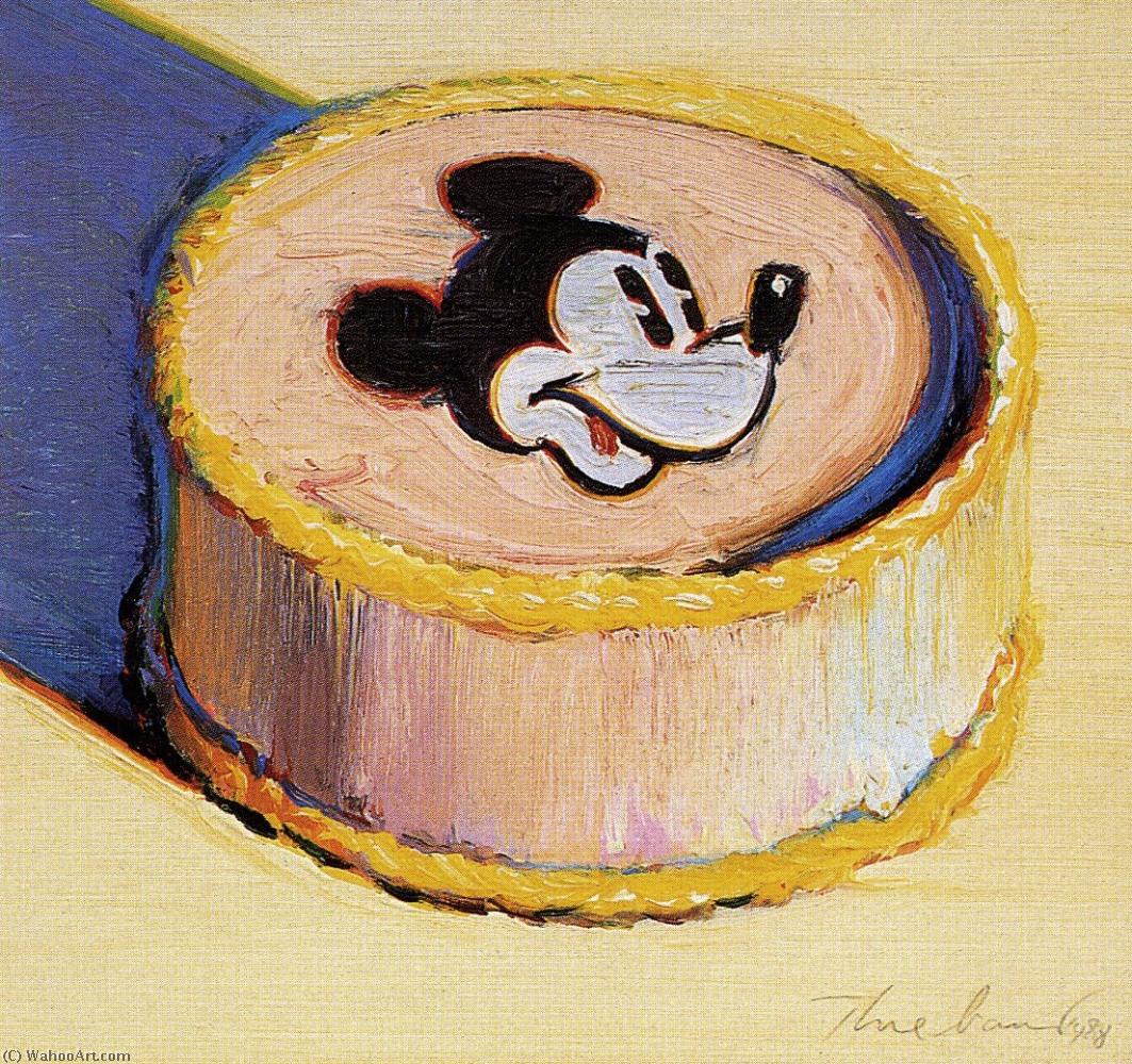 1063x1000 Yellow Mickey Mouse Cake By Wayne Thiebaud - Famous Cake Painting