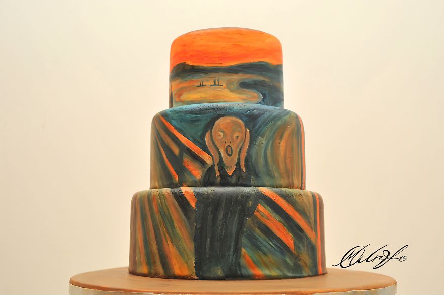 880x585 Artist Recreates Famous Paintings On Cakes - Famous Cake Painting