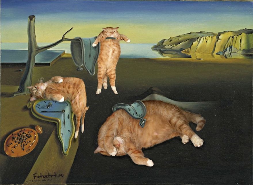 880x643 Fat Cat Art I Insert My Ginger Cat Into Famous Paintings Bored - Famous Cat Painting