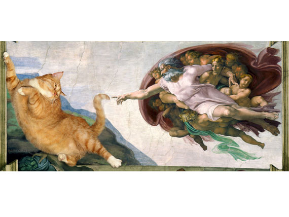 570x428 Fat Cat Invades 10 Famous Paintings Petmd Petmd - Famous Cat Painting