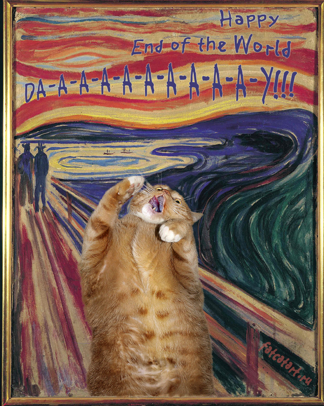 639x800 Fat Cat Photobombs 25 Famous Paintings - Famous Cat Painting