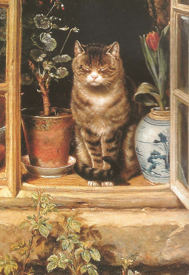 635x921 Living Paintings Famous Teddies And Cottage Cats - Famous Cat Painting