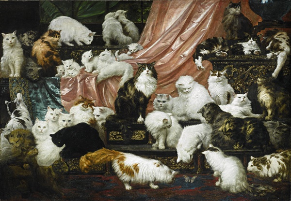 600x416 Sotheby's To Sell Largest Cat Painting - Famous Cat Painting