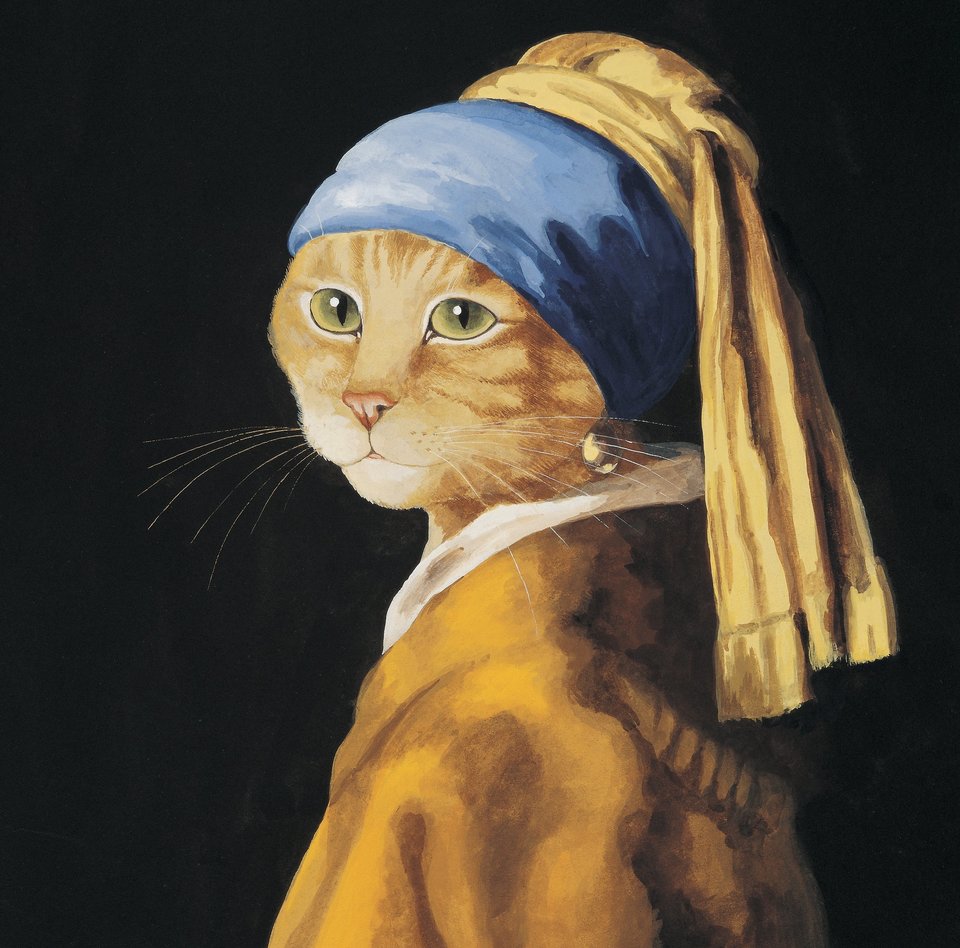 960x948 Through Golden Eyes Cats Are Taking Over Famous Western Artworks - Famous Cat Painting