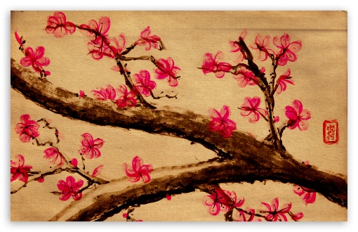 510x330 Cherry Blossom Painting 4k Hd Desktop Wallpaper For 4k Ultra Hd - Famous Cherry Blossom Painting