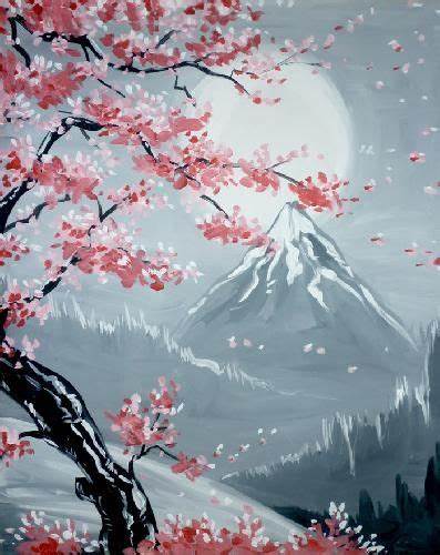 397x500 348 Posts - Famous Cherry Blossom Painting