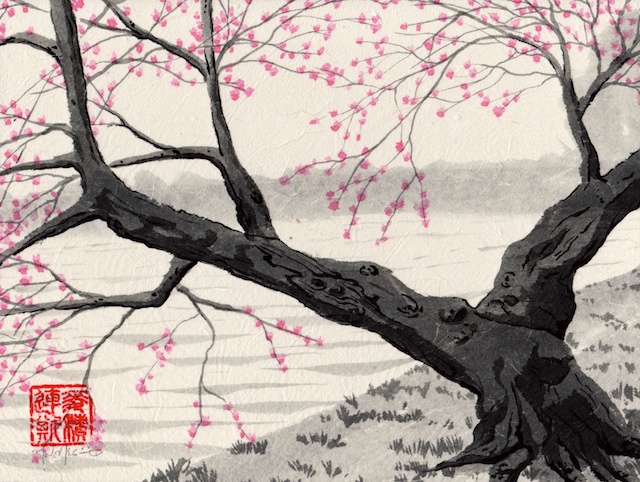 640x482 Asian Art - Famous Cherry Blossom Painting