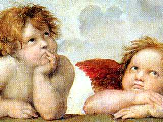 320x240 Sistine Madonna Is One Of Raphael's Most Famous Works. - Famous Cherub Painting