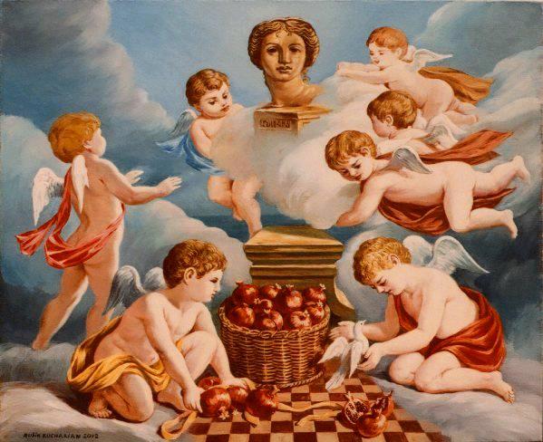 599x488 Painting Notes Of A Spurkahye Finally Come Home - Famous Cherub Painting