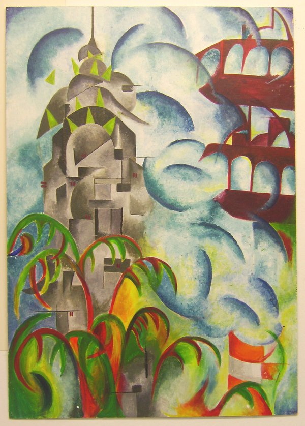 600x838 Chrysler Building Painting By Bizzielizzie - Famous Chrysler Building Painting