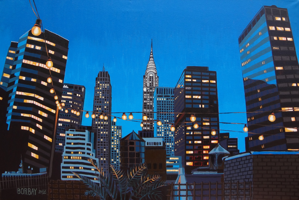 1000x670 Chrysler Building Borbay - Famous Chrysler Building Painting