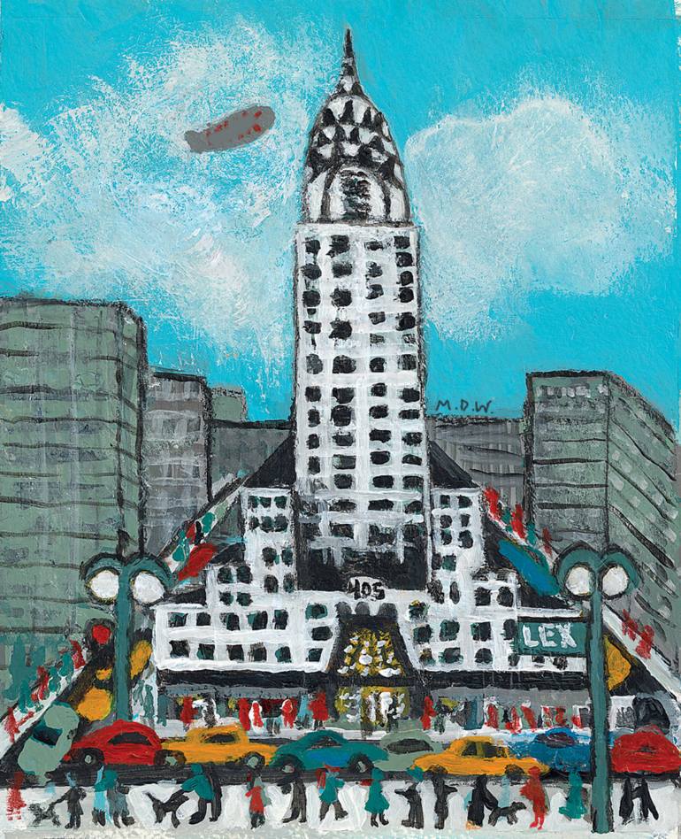 770x948 Saatchi Art Chrysler Building, Nyc Original Sold Painting By - Famous Chrysler Building Painting