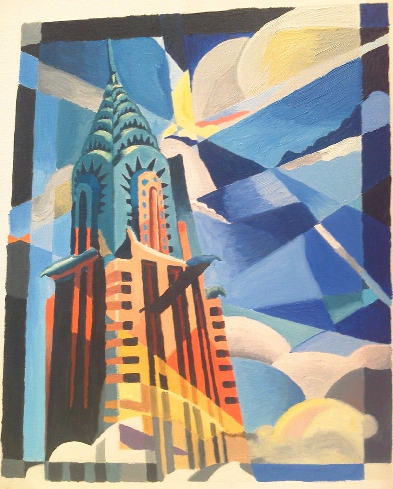 801x997 Chrysler Building By Almu92 - Famous Chrysler Building Painting