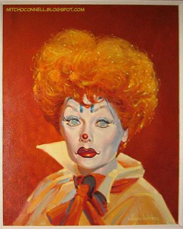 371x463 Mitch O'Connell Clown Art! The Top 100 Most Disturbing Paintings - Famous Clown Painting