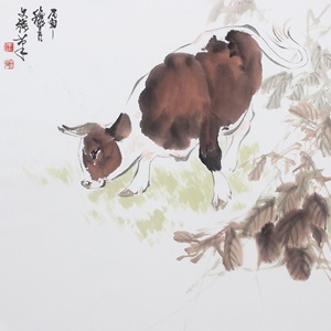 300x300 Decorate Painting Chinese Modern Art Famous Artists Artwork Cow - Famous Cow Painting