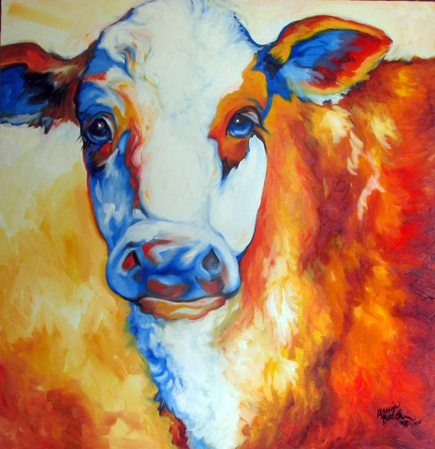 631x650 Memoo By Marcia Baldwin - Famous Cow Painting