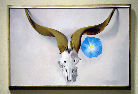 528x360 Artauctions American Paintings - Famous Cow Skull Painting