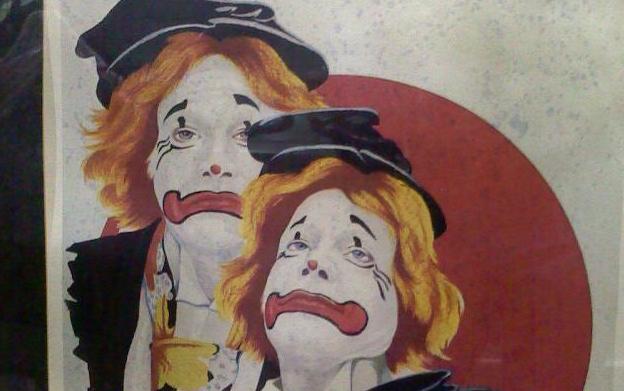 624x391 Move Over Bauhaus Make Room For Bozo Peg O Leg's Ramblings - Famous Crying Clown Painting