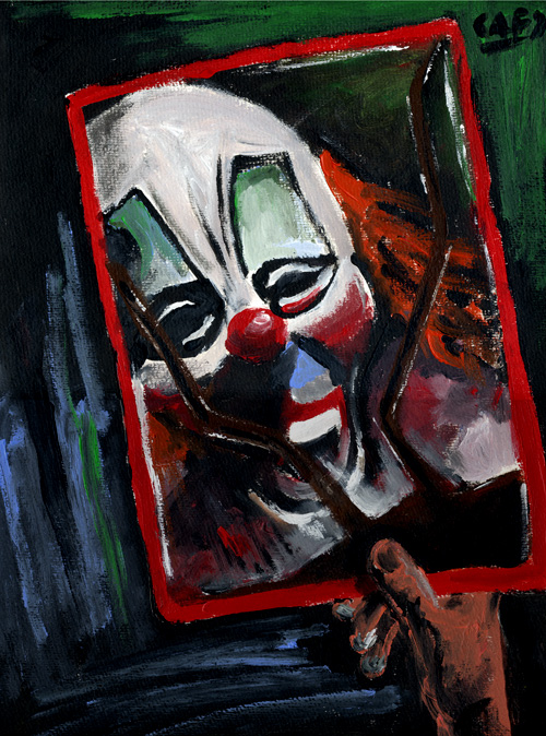 500x674 Quotes About Sad Clown (38 Quotes) - Famous Crying Clown Painting