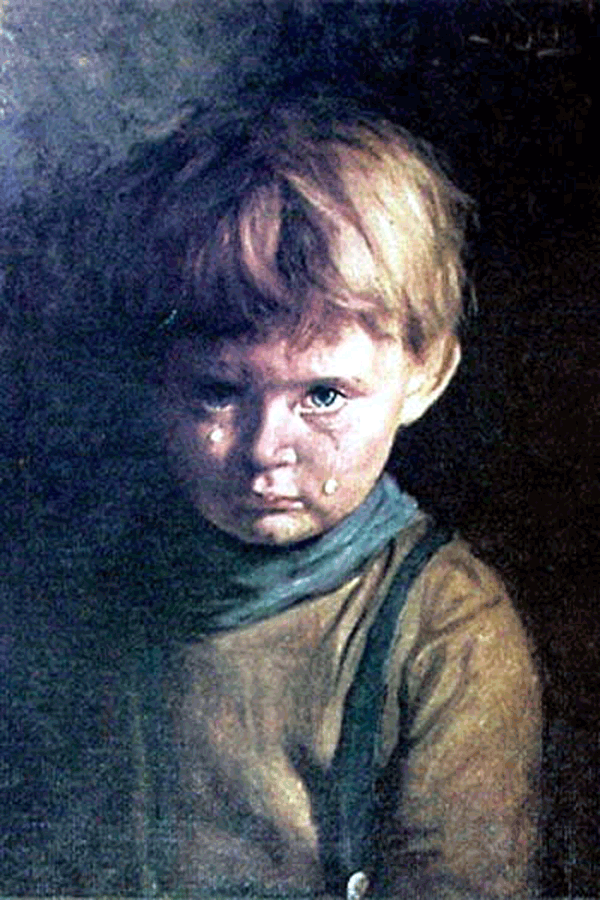 600x900 Don'T Look - Famous Crying Clown Painting